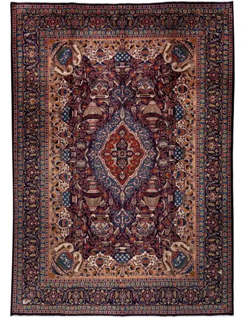 Sininen Persia Kashmar Patina  395 x 295 cm