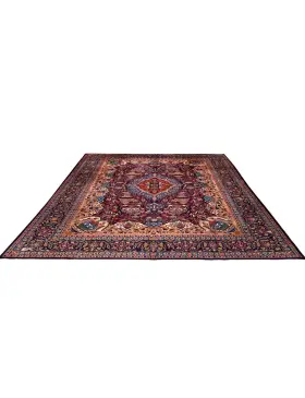 Blau Persien Kashmar Patina  395 x 295 cm