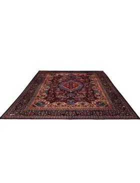 Blau Persien Kashmar Patina  395 x 295 cm