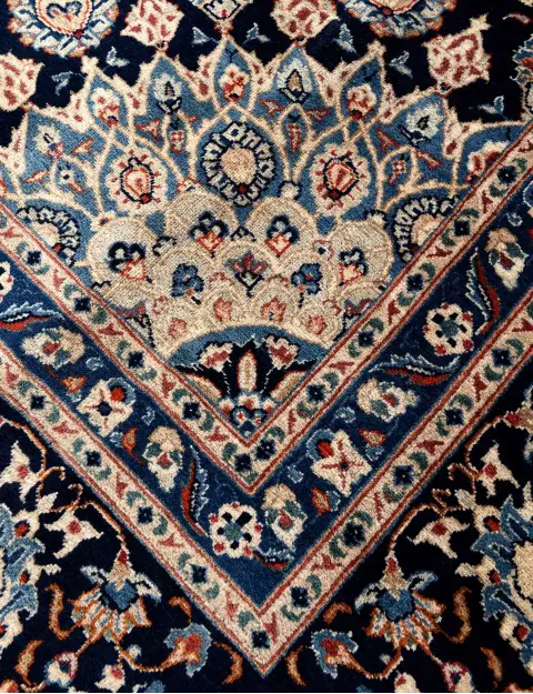 Bleu Persan Kashmar Patina  382 x 298 cm