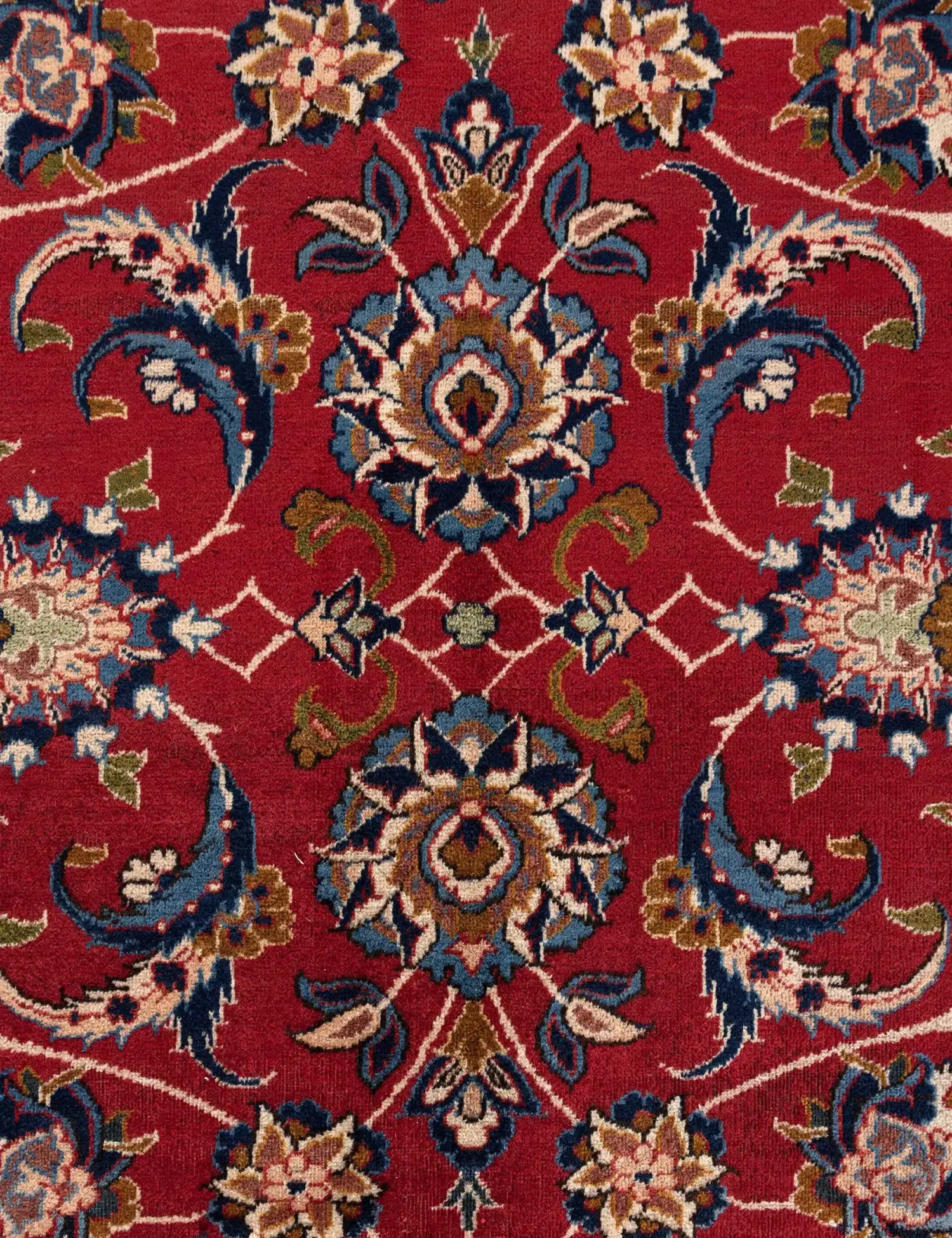Röda Persien Kashan Patina  430 x 314 cm - Unik handgjord matta