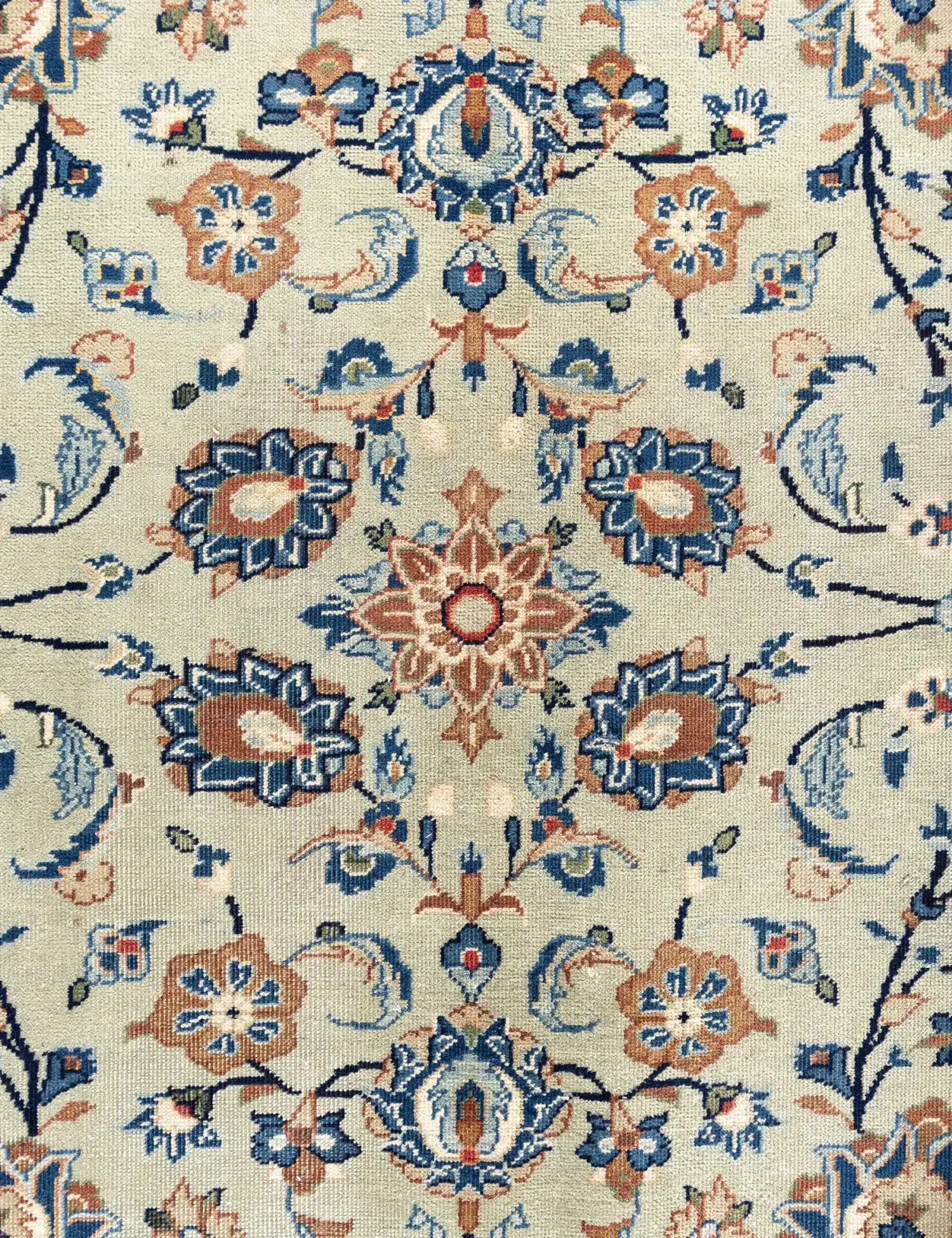 Verde Persiano Kashan Patina 405 x 293 cm - Tappeto unico fatto a mano