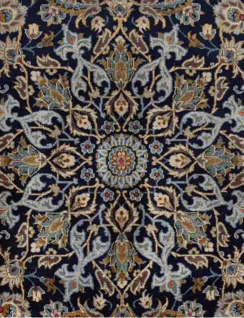 Blau Persien Kashan Patina  337 x 220 cm