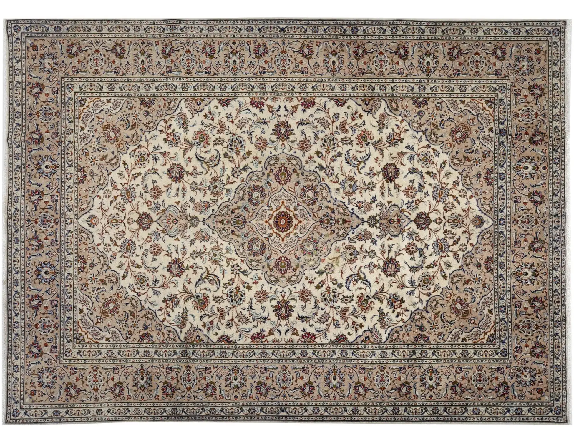 Beige Persia Kashan Patina 333 x 245 cm - Ainutlaatuinen käsintehty matto