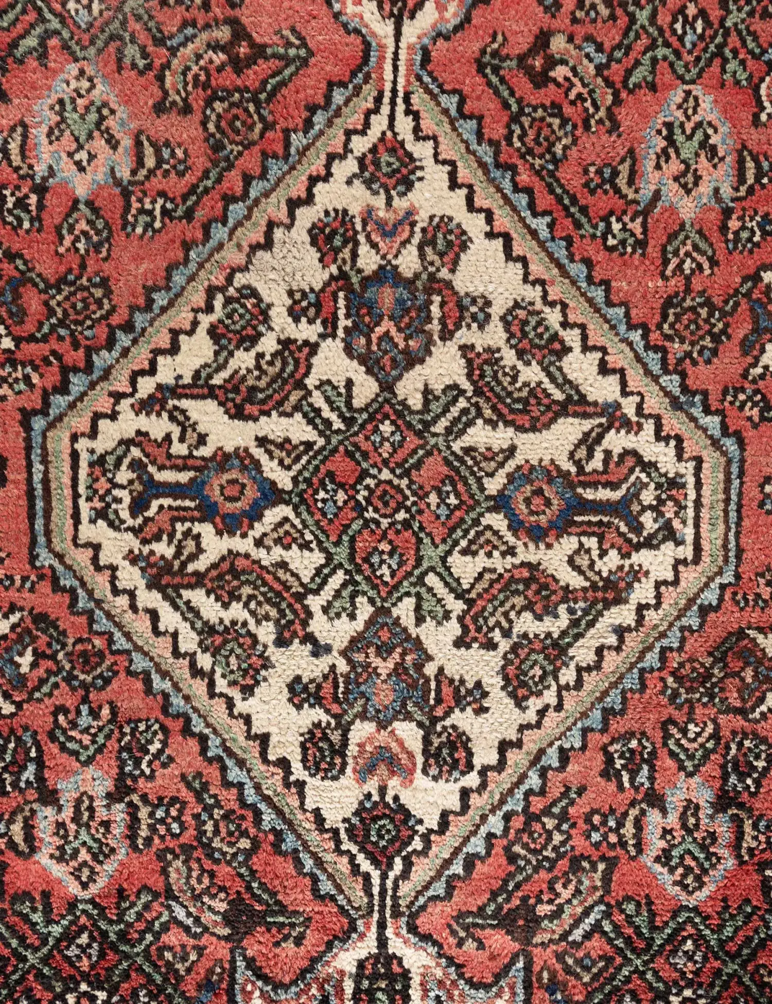 Rouge Persan Hamadan Patina 317 x 201 cm - Tapis fait main unique