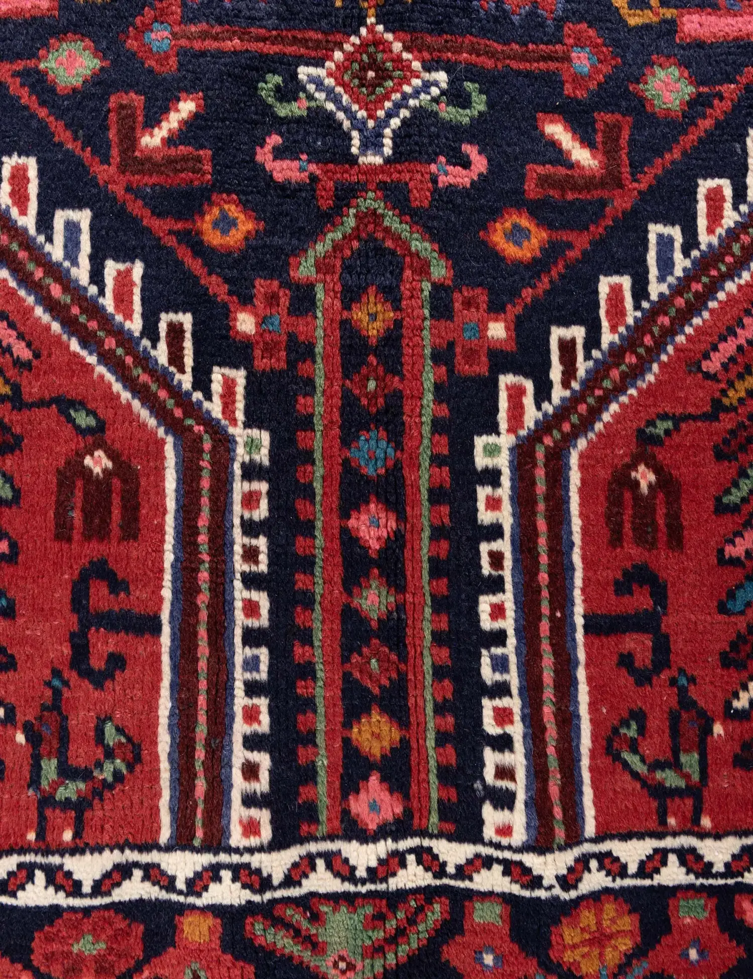 Red Persia Hamadan Patina 296 x 155 cm - Unique Handmade Carpet