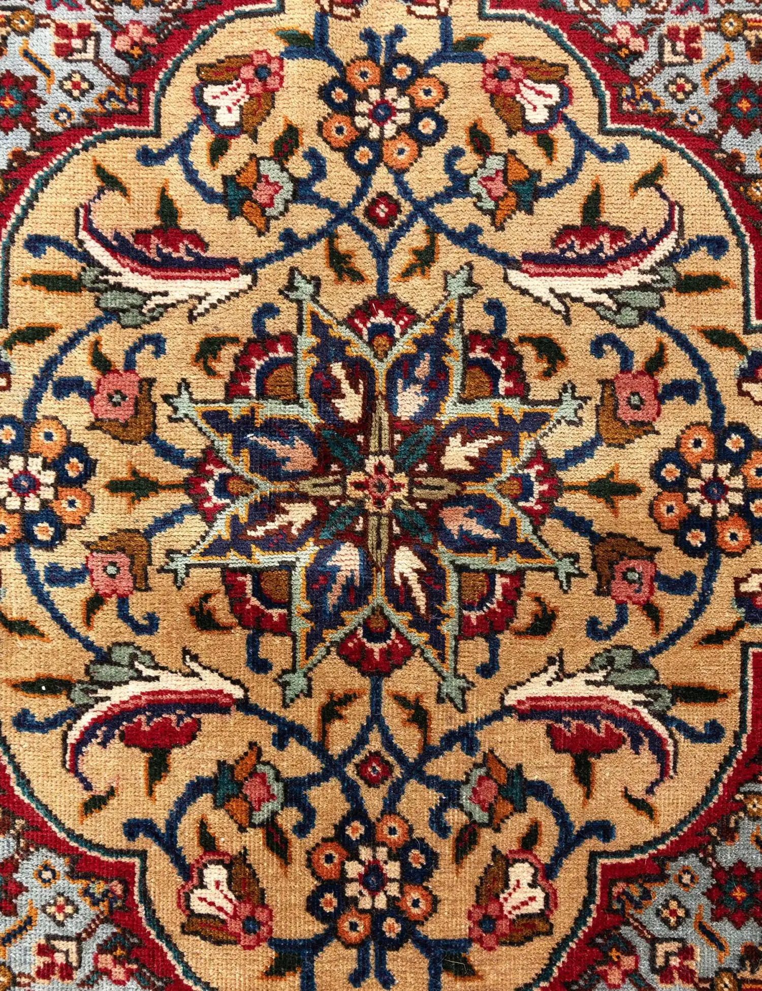 Azul Persa Hamadan Patina 215 x 130 cm - Alfombra única hecha a mano