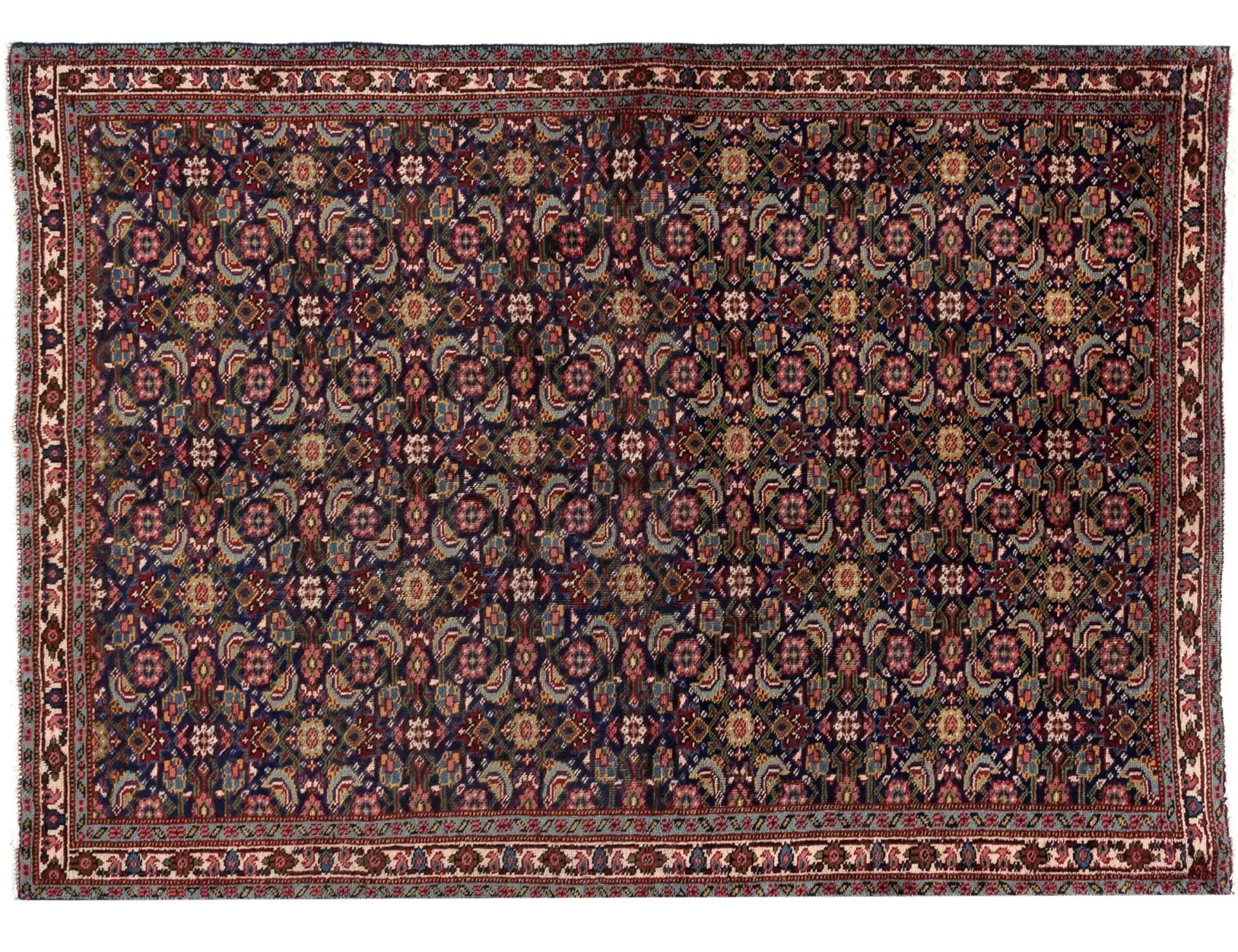 Blå Persien Tabriz Patina  156 x 110 cm