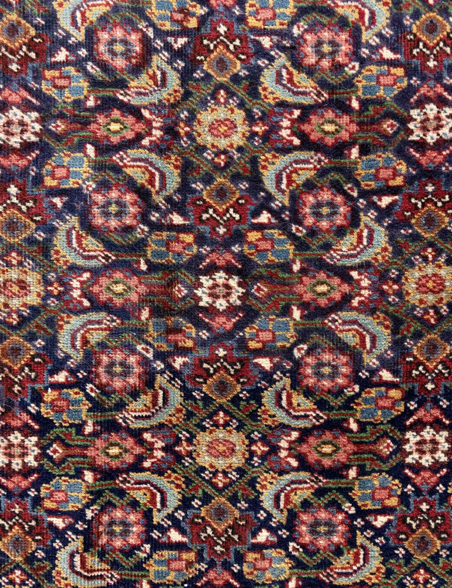 Blå Persien Tabriz Patina  156 x 110 cm - Unikt håndlavet tæppe