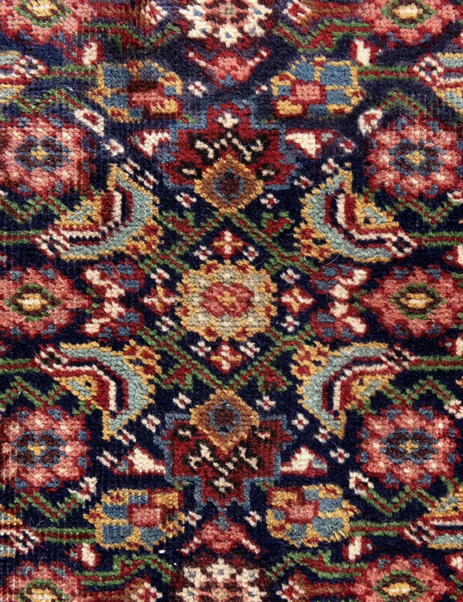 Blå Persien Tabriz Patina  156 x 110 cm - Unikt håndlavet tæppe