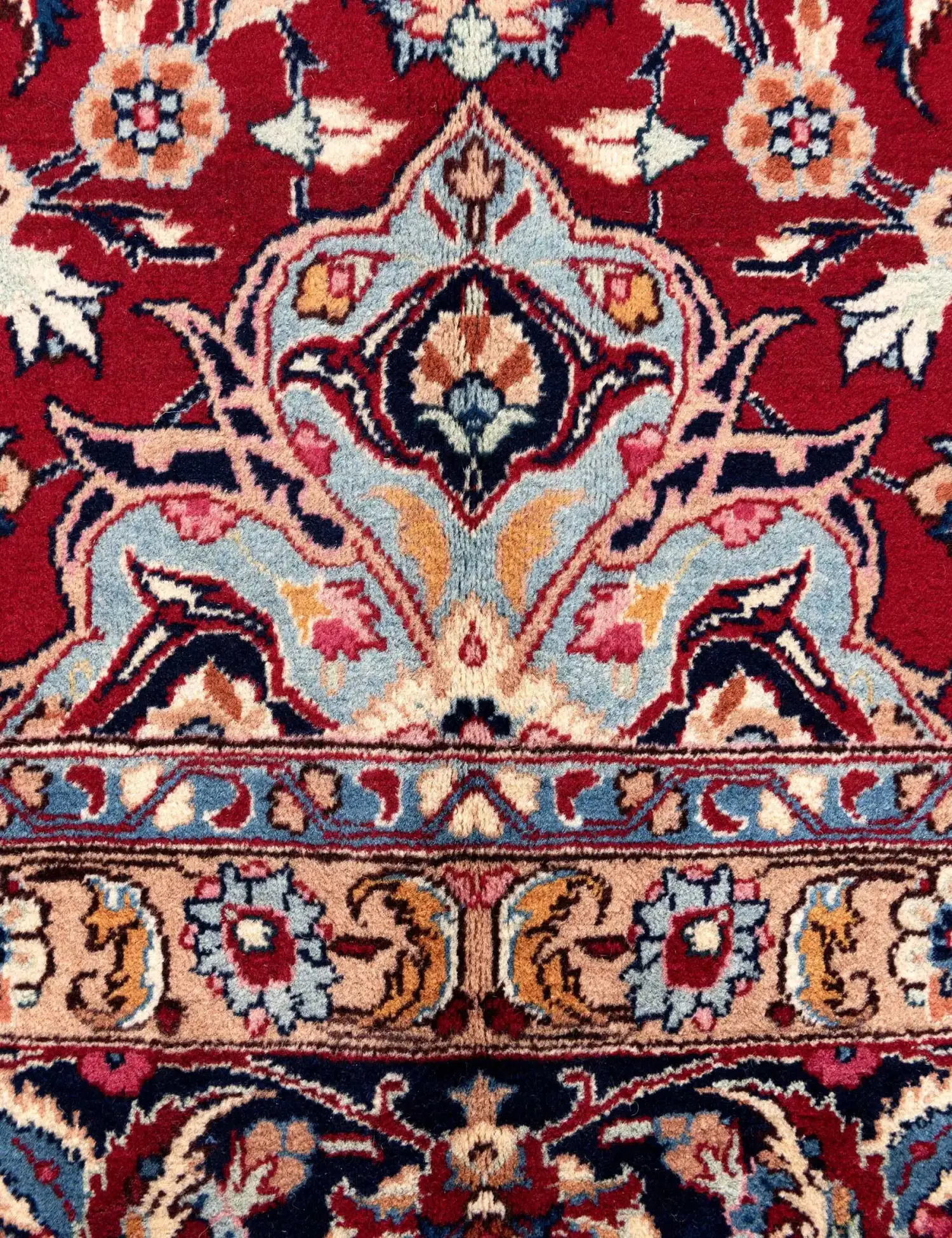 Rød Persien Kashmar Patina 370 x 293 cm - Unikt håndlavet tæppe