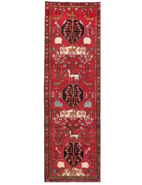 Punainen Persia Hamadan Patina  294 x 90 cm