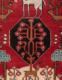 Rød Persien Hamadan Patina  294 x 90 cm