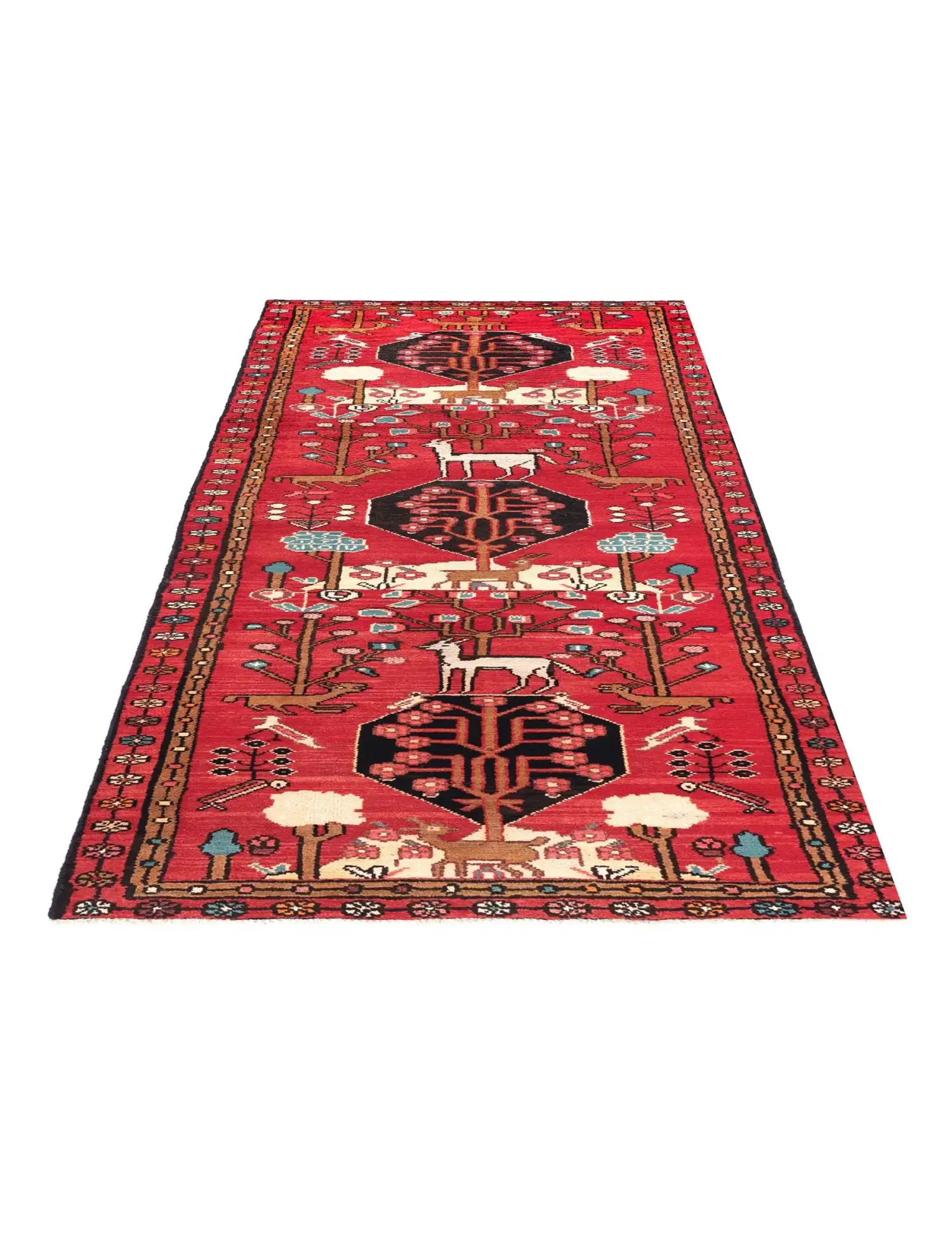 Rosso Persiano Hamadan Patina 294 x 90 cm - Tappeto unico fatto a mano