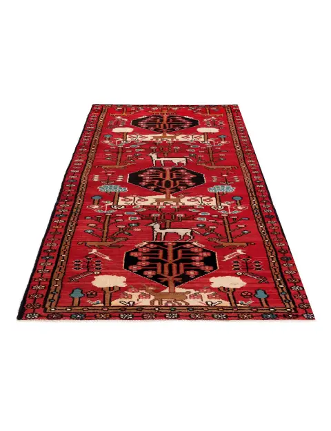Punainen Persia Hamadan Patina  294 x 90 cm