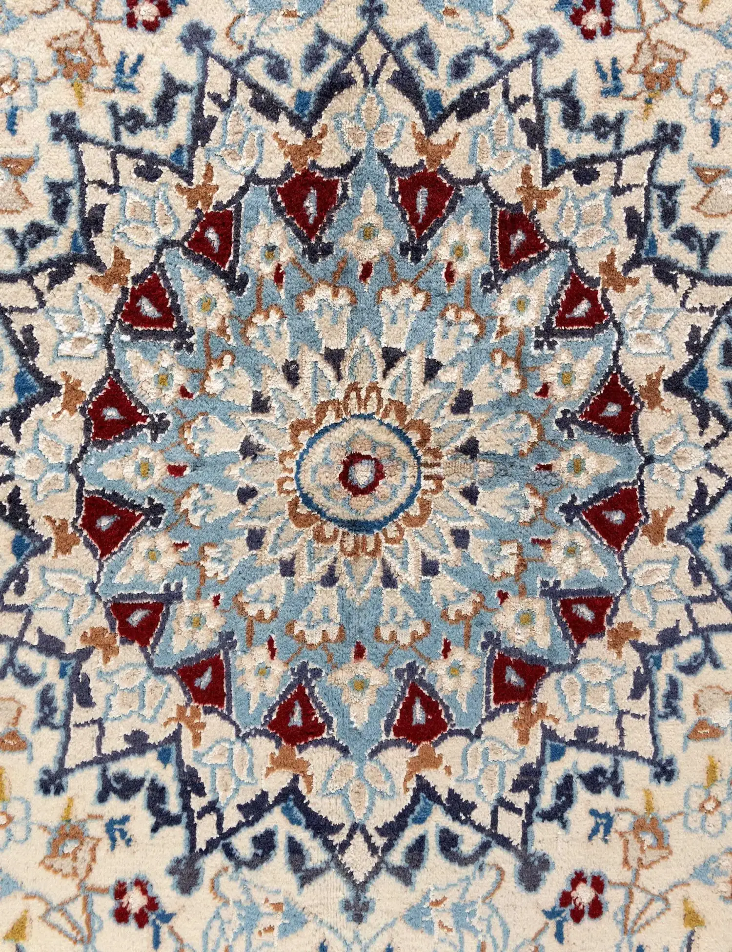 Beige Persien Nain 193 x 117 cm - Unikt håndlavet tæppe
