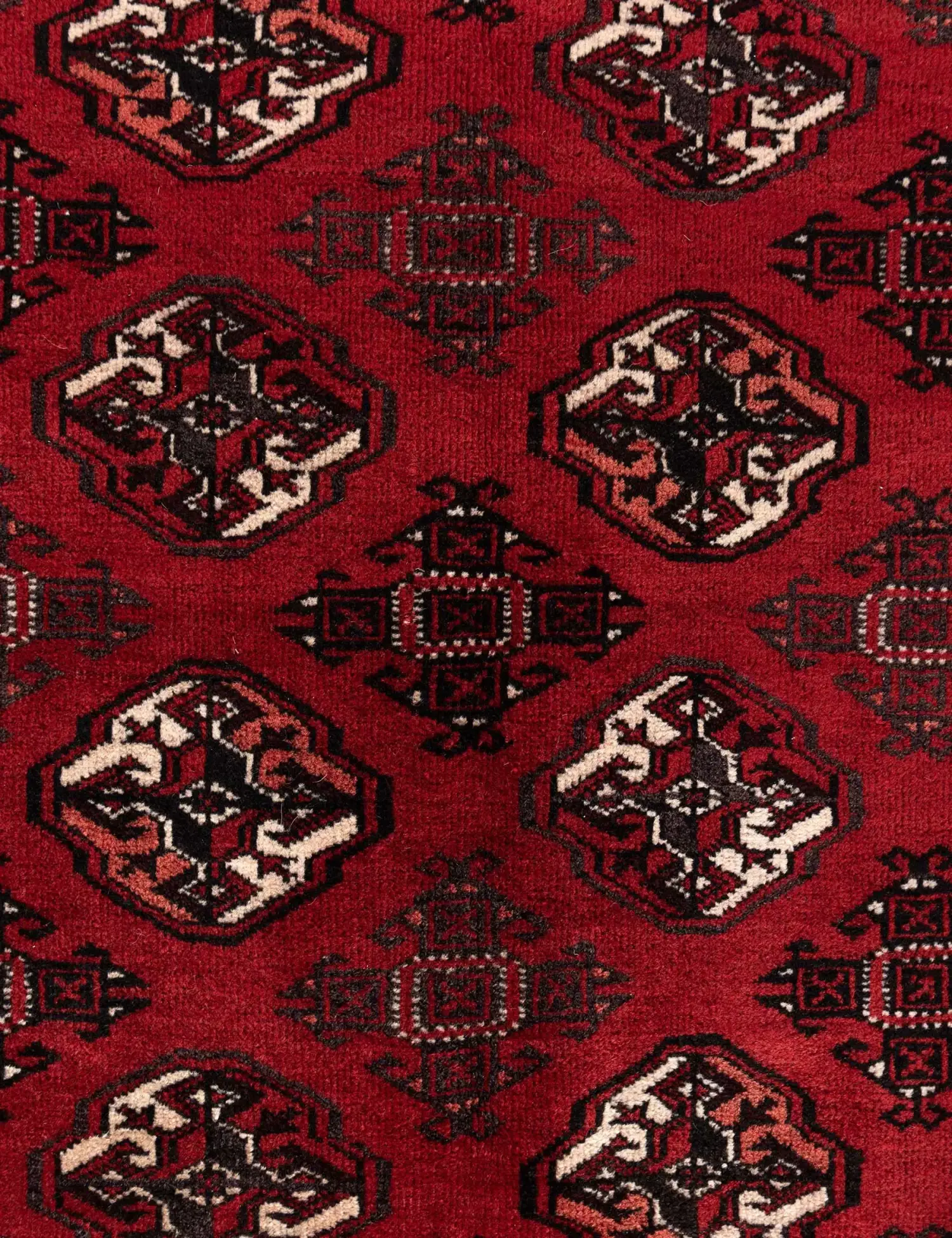 Rouge Persan Turkman Patina 228 x 154 cm - Tapis fait main unique