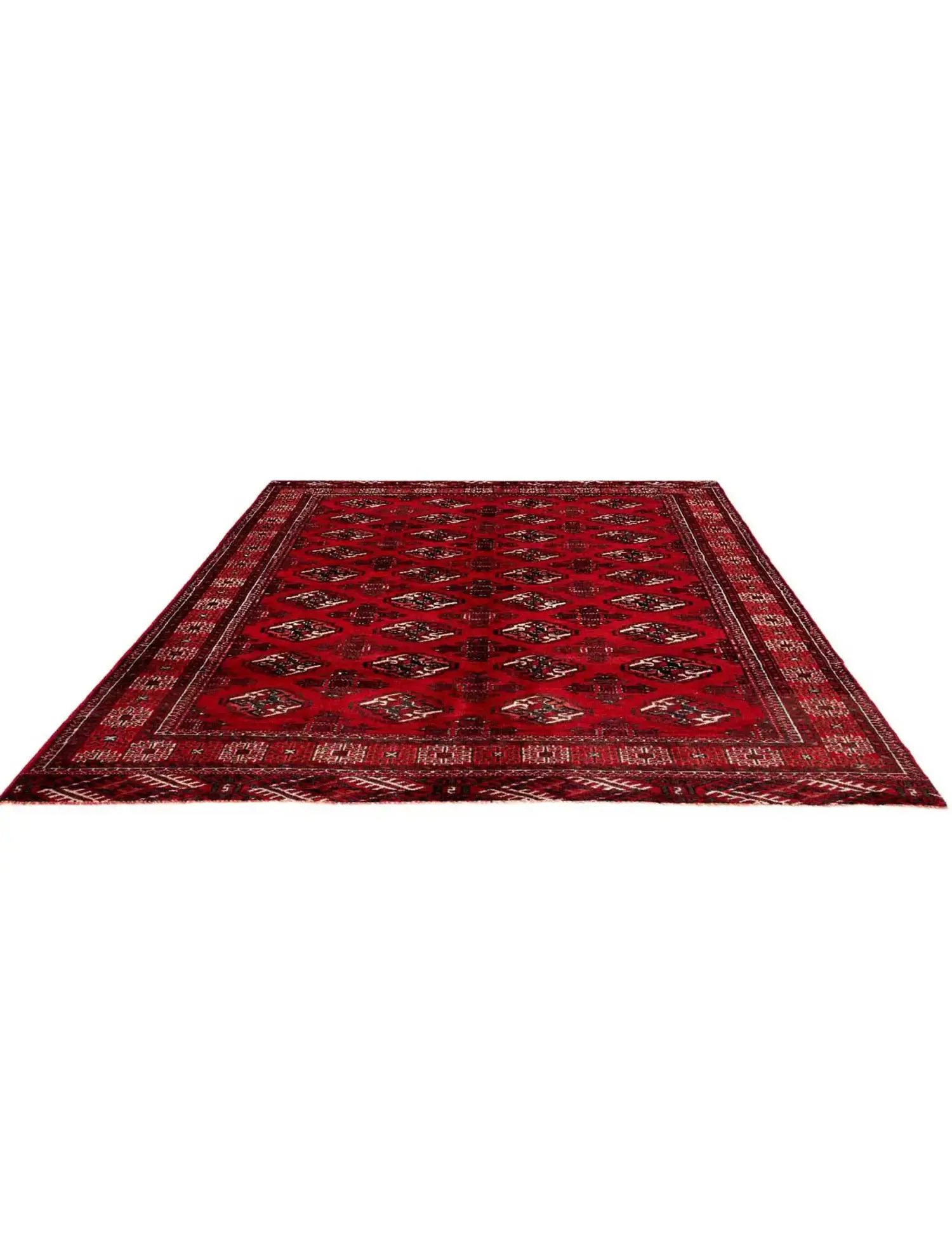 Rouge Persan Turkman Patina 228 x 154 cm - Tapis fait main unique