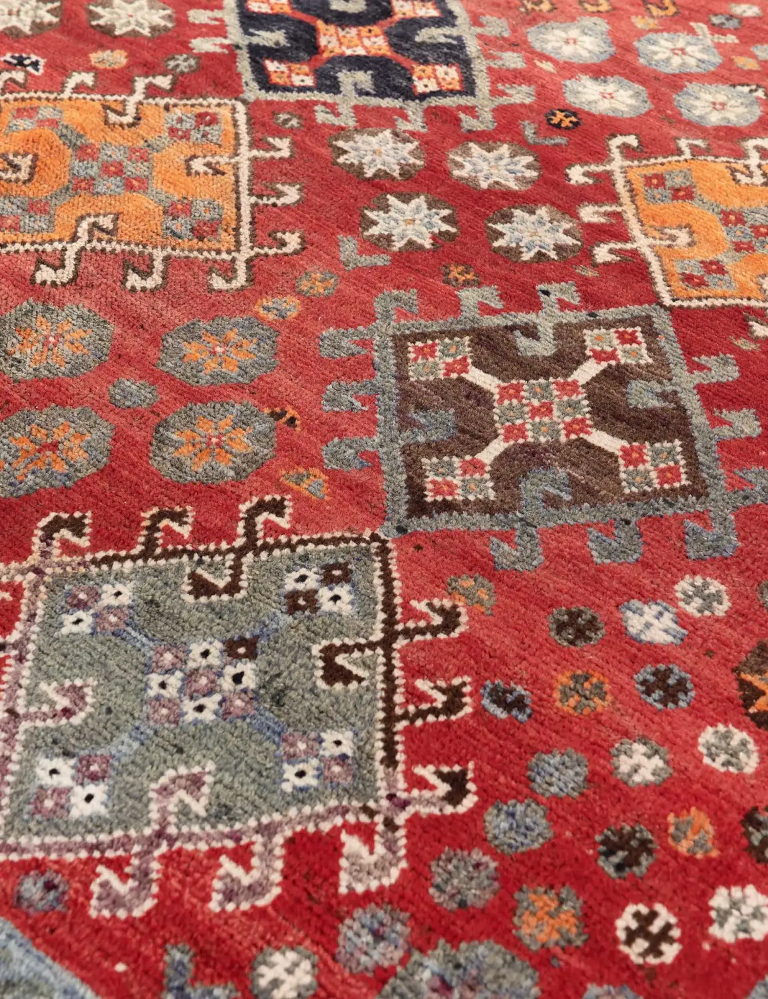 Mehrfarbig Persien Shiraz Patina  236 x 143 cm - Einzigartiger handgefertigter Teppich