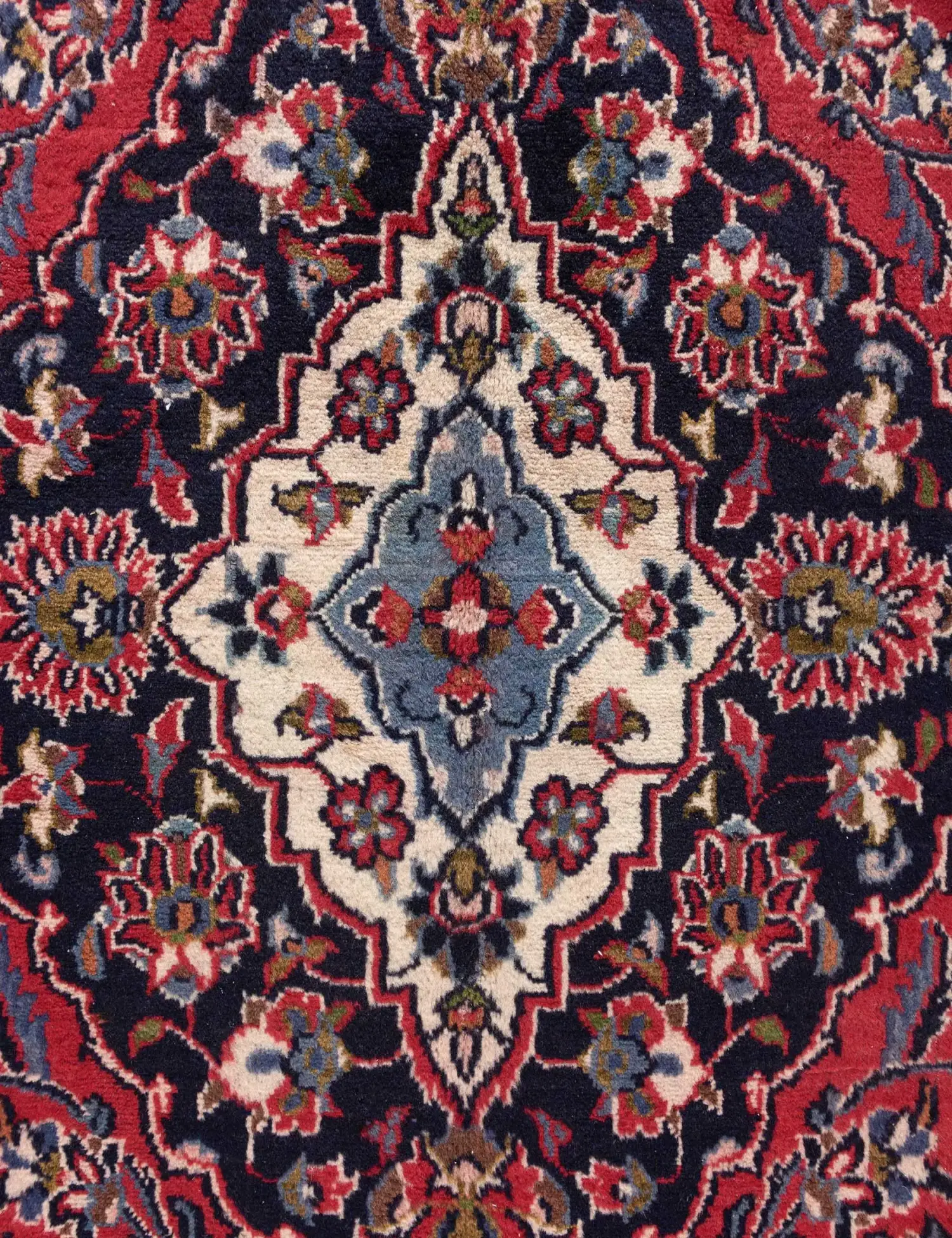 Rojo Persa Kashmar Patina 228 x 131 cm - Alfombra única hecha a mano