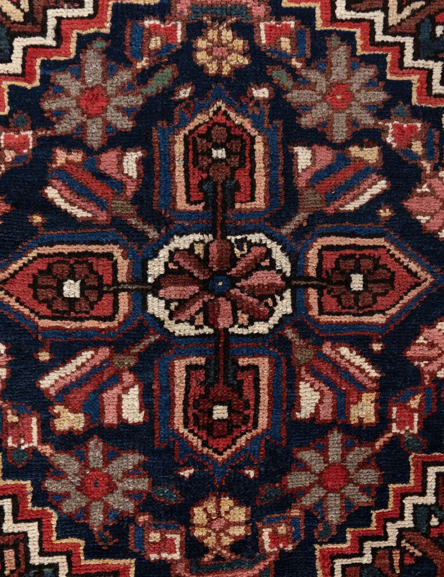 Rojo Persa Bakhtiar Patina 194 x 133 cm - Alfombra única hecha a mano
