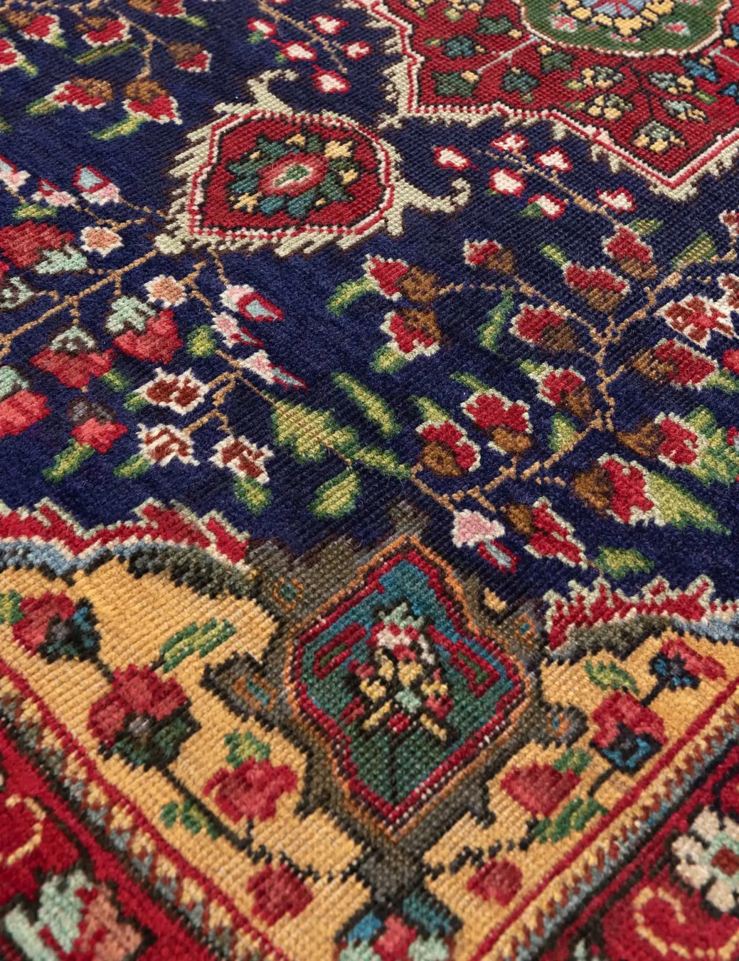 Sininen Persia Tabriz Patina 142 x 98 cm - Ainutlaatuinen käsintehty matto