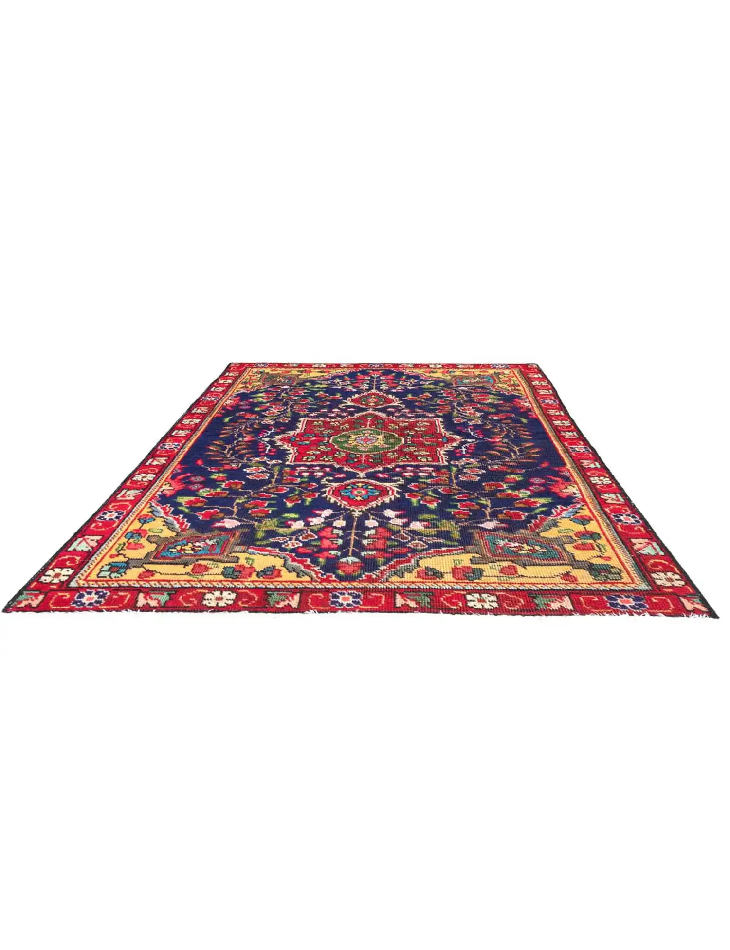 Sininen Persia Tabriz Patina 142 x 98 cm - Ainutlaatuinen käsintehty matto
