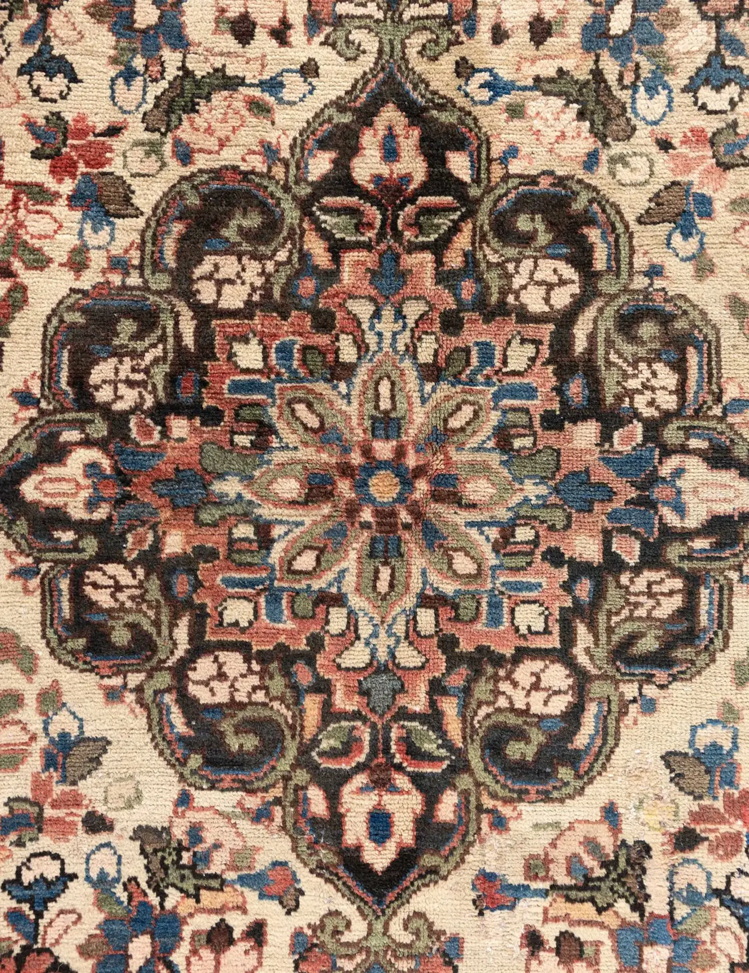 Beige Persien Hamadan Patina 227 x 145 cm - Unikt håndlavet tæppe