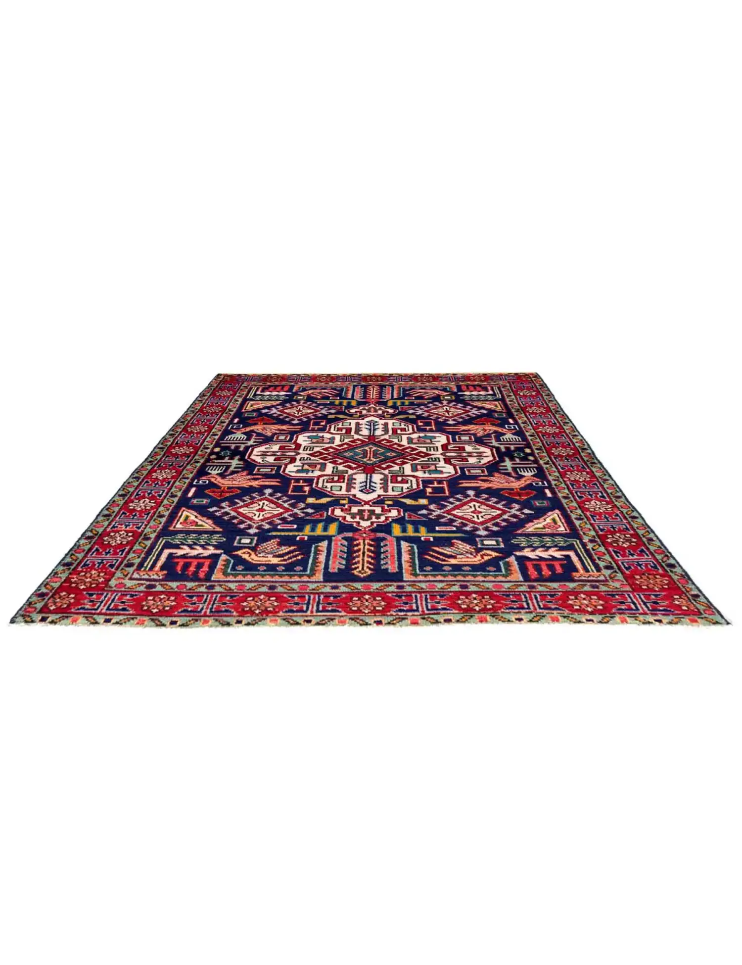 Blu Persiano Tabriz Patina 150 x 100 cm - Tappeto unico fatto a mano