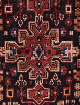 Blå Persien Hamadan Patina  210 x 130 cm