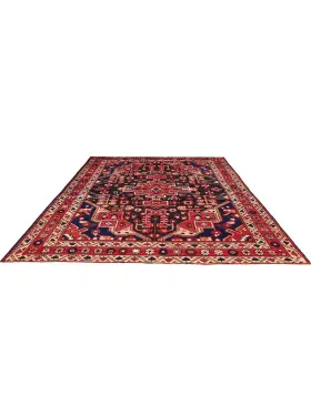 Blå Persien Hamadan Patina  210 x 130 cm