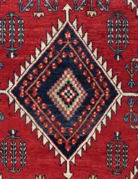 Rød Persien Hamadan Patina  196 x 130 cm