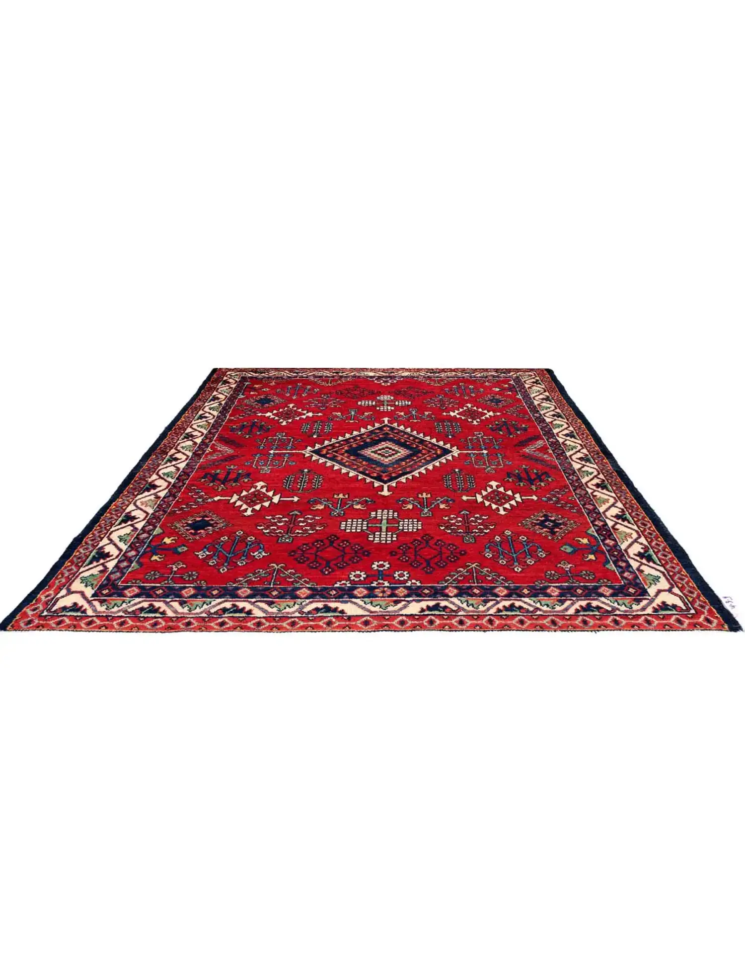 Rood Perzië Hamadan Patina 196 x 130 cm - Uniek handgemaakt tapijt