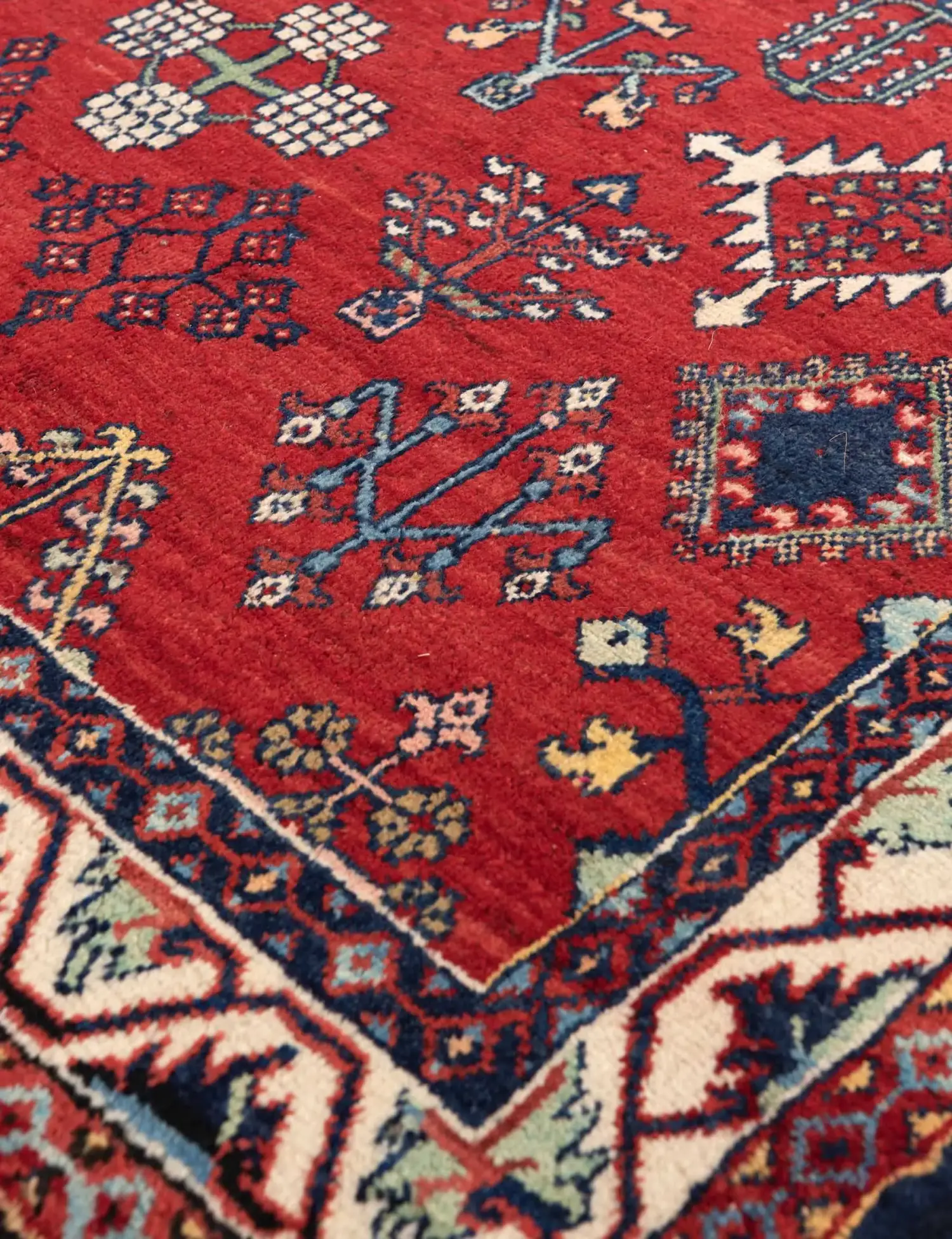 Rood Perzië Hamadan Patina 196 x 130 cm - Uniek handgemaakt tapijt