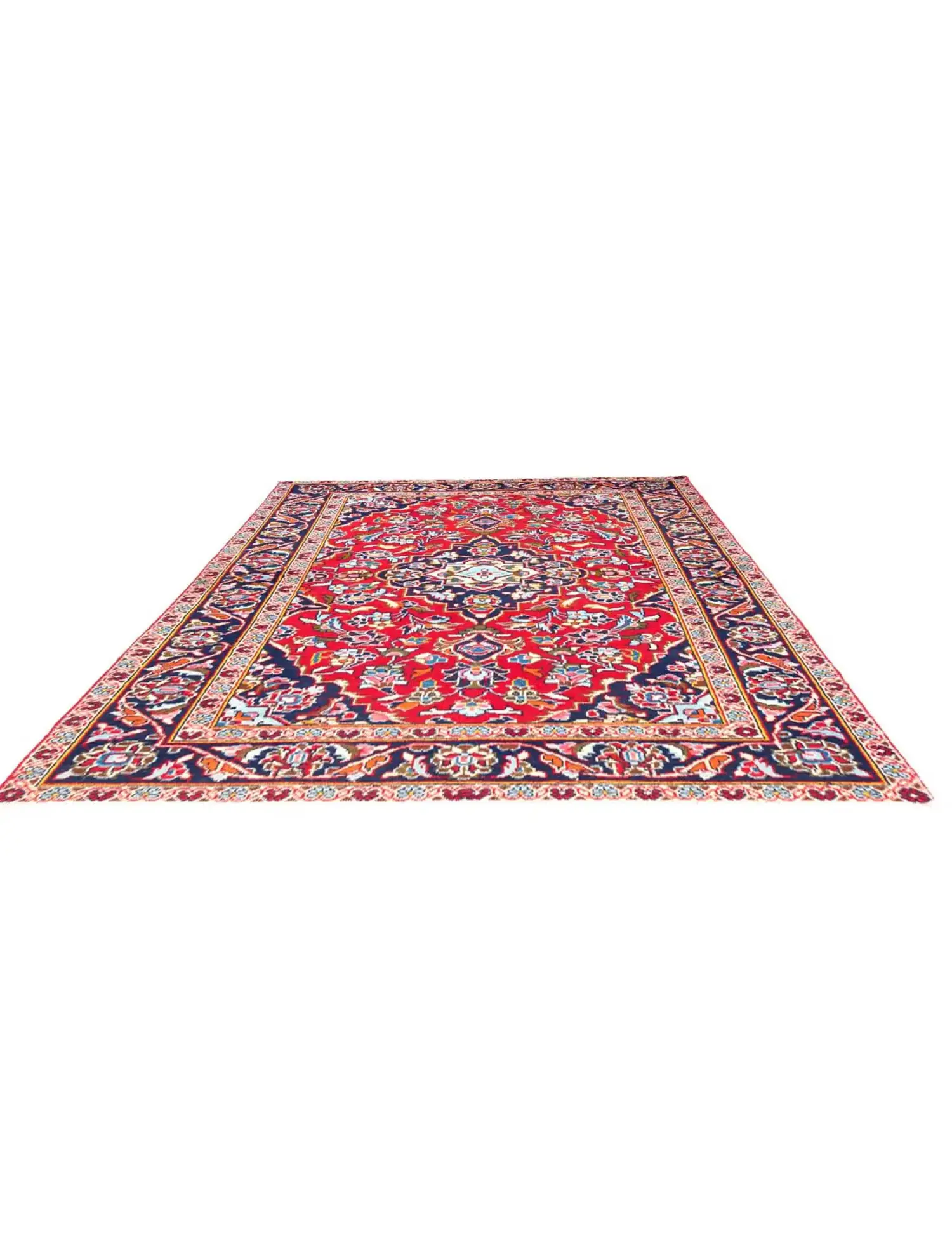 Röda Persien Kashan Patina 155 x 98 cm - Unik handgjord matta