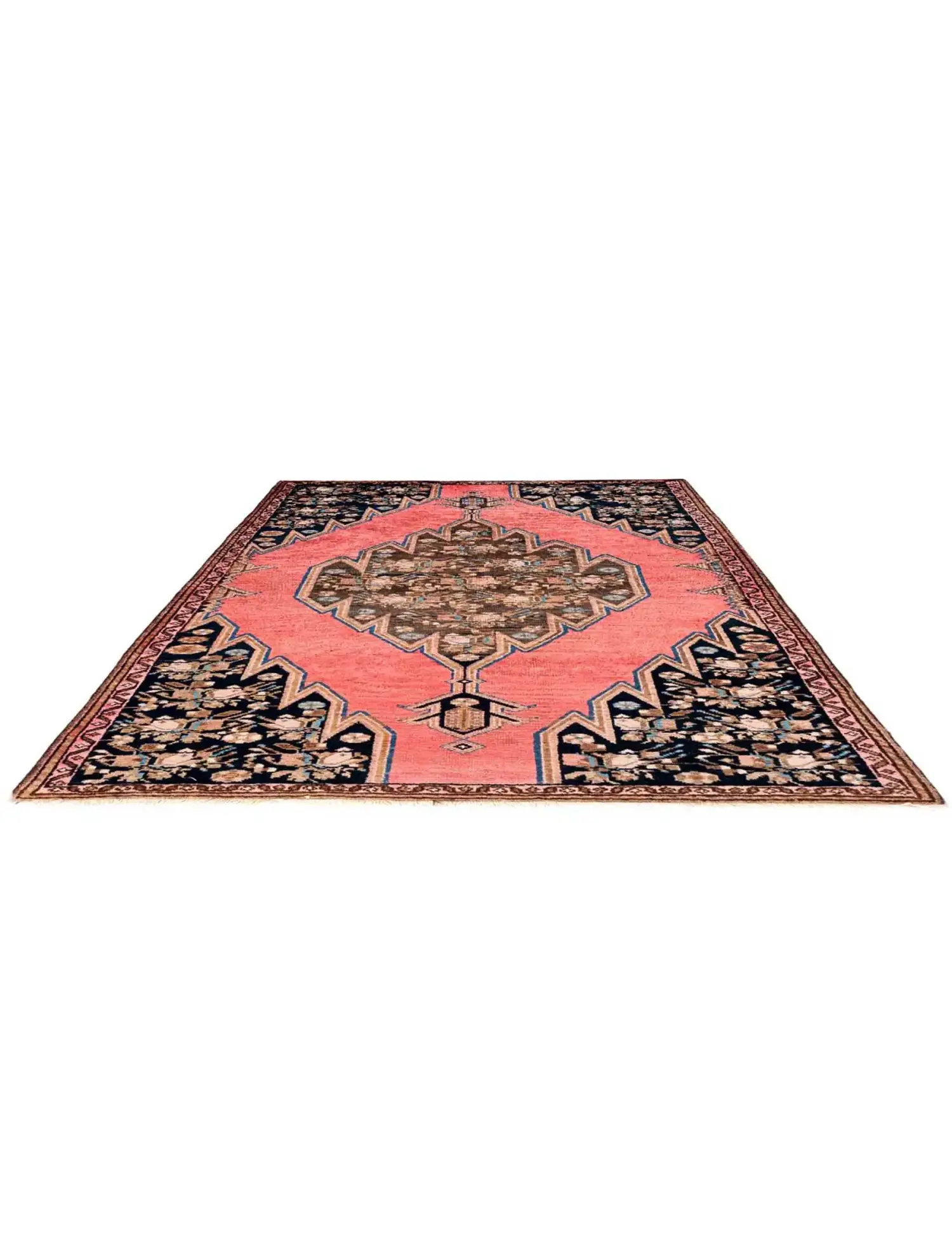 Rojo Persa Hamadan Patina 170 x 100 cm - Alfombra única hecha a mano