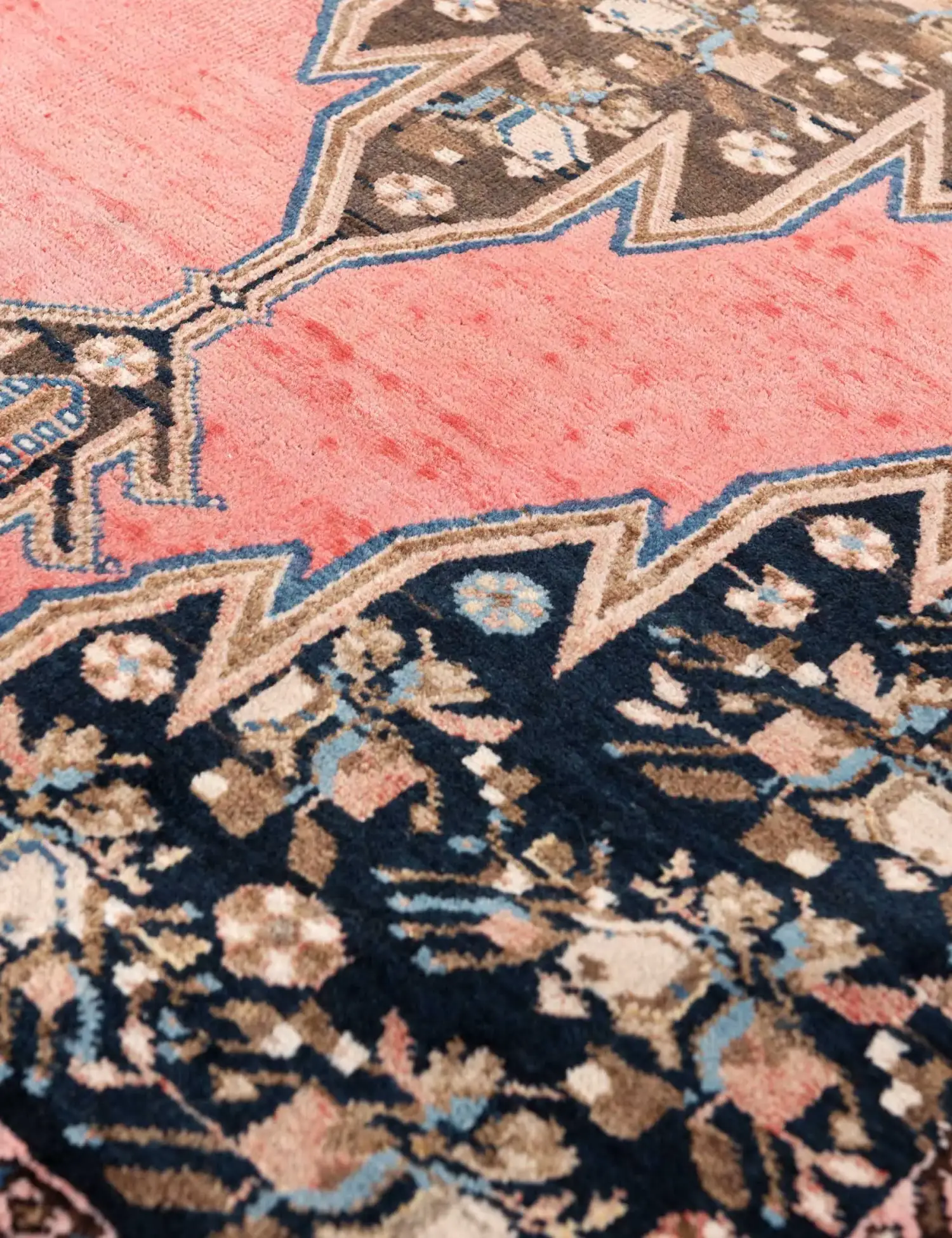 Rojo Persa Hamadan Patina 170 x 100 cm - Alfombra única hecha a mano