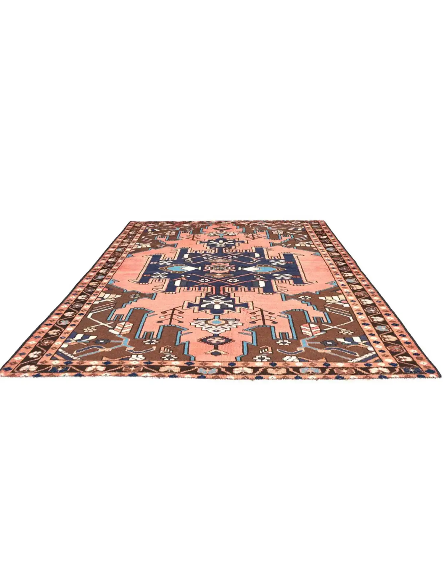 Rosso Persiano Hamadan Patina 135 x 110 cm - Tappeto unico fatto a mano