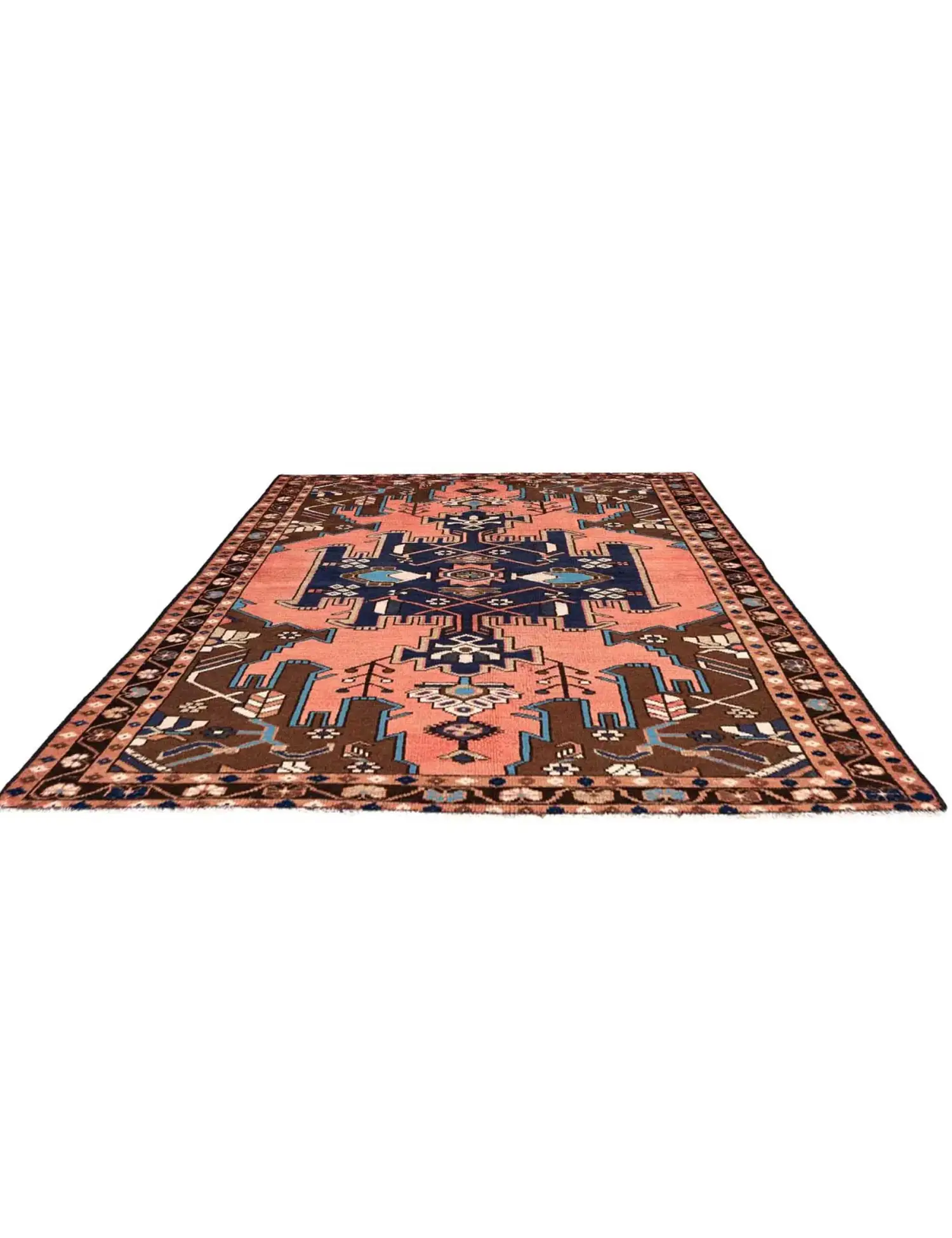 Rosso Persiano Hamadan Patina 135 x 110 cm - Tappeto unico fatto a mano