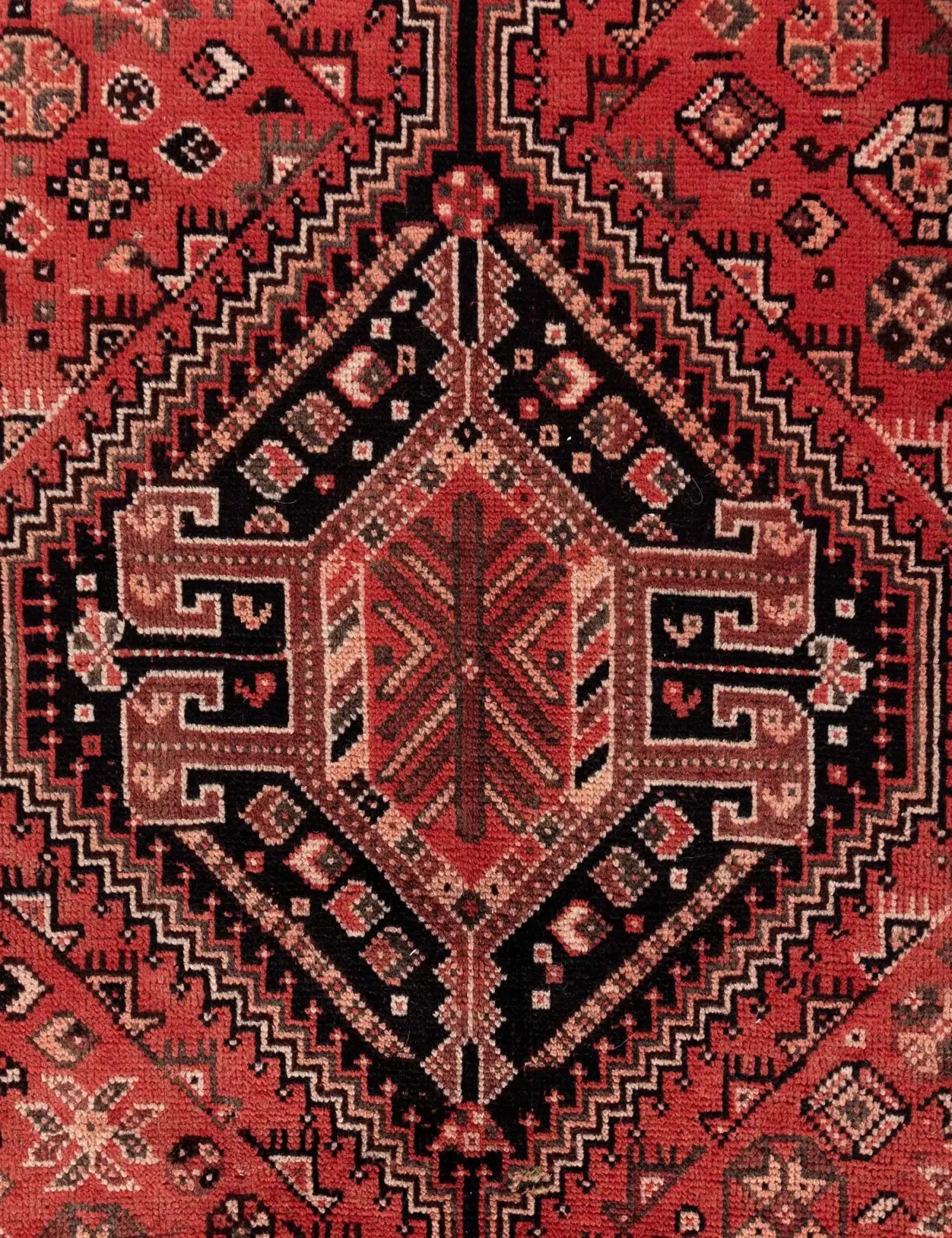Rojo Persa Shiraz Patina 259 x 173 cm - Alfombra única hecha a mano