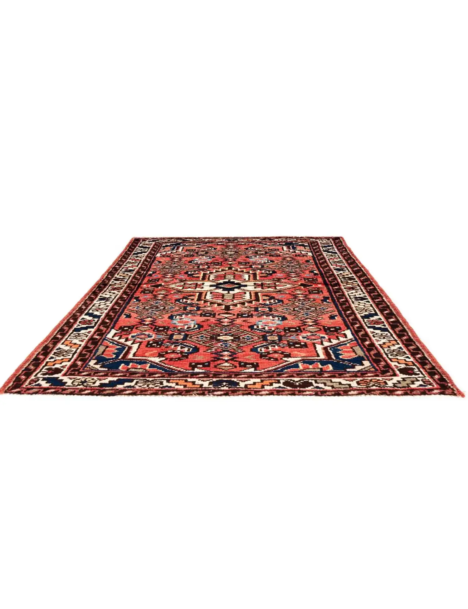 Rood Perzië Hamadan Patina 123 x 76 cm - Uniek handgemaakt tapijt