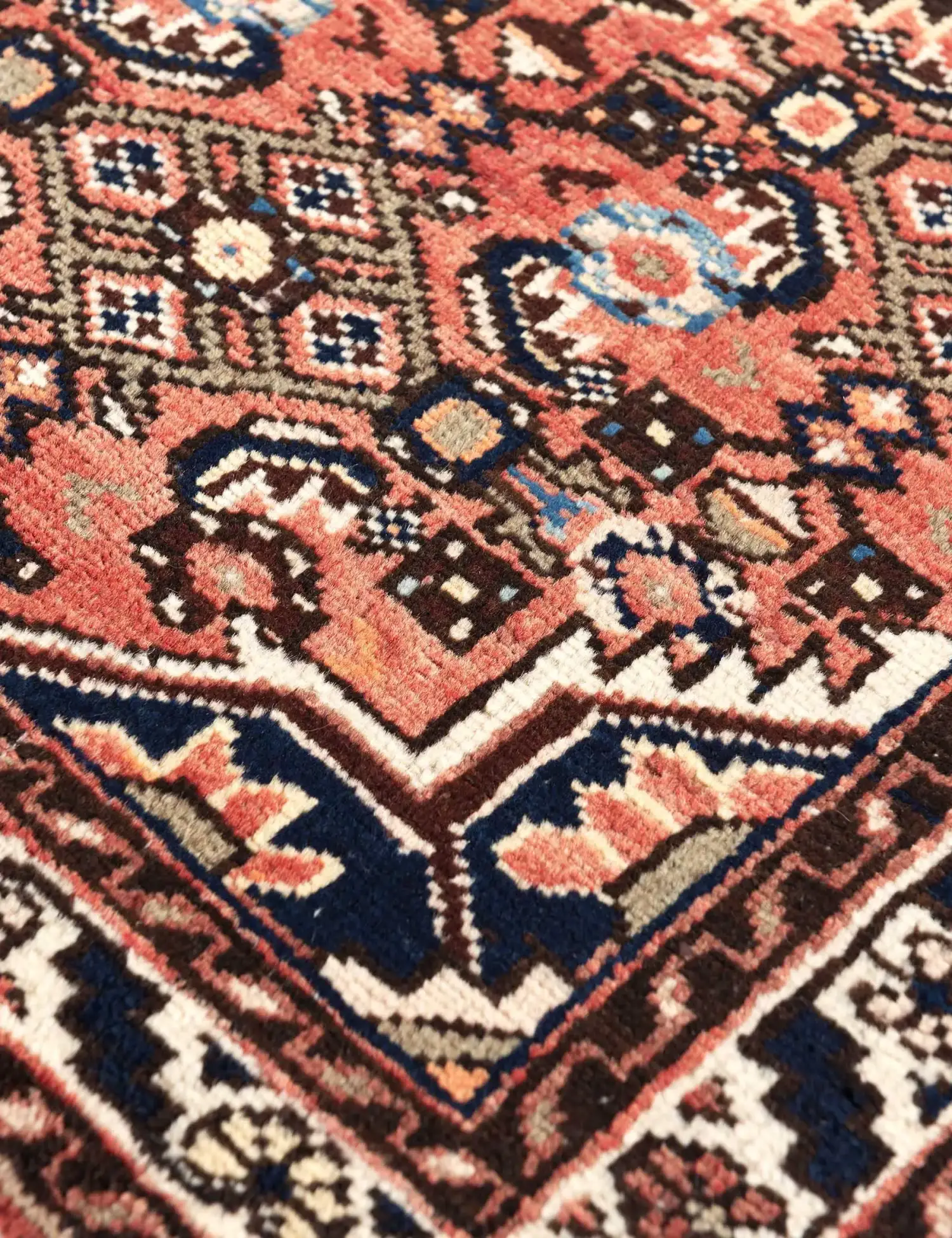 Rood Perzië Hamadan Patina 123 x 76 cm - Uniek handgemaakt tapijt