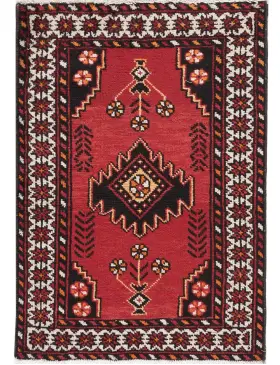 Blå Persien Hamadan Patina 97 x 69 cm