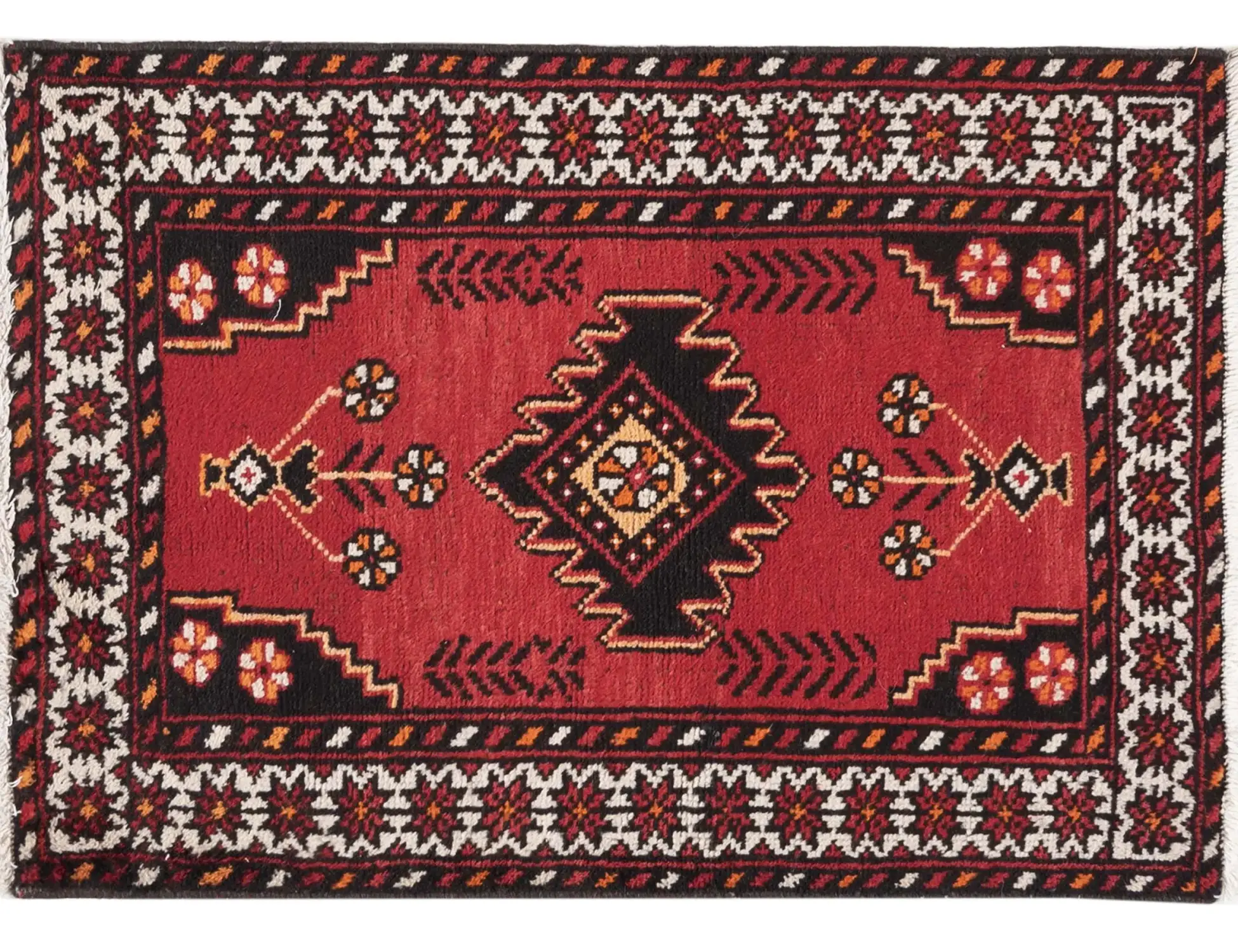 Blå Persien Hamadan Patina  97 x 69 cm - Unikt håndlavet tæppe