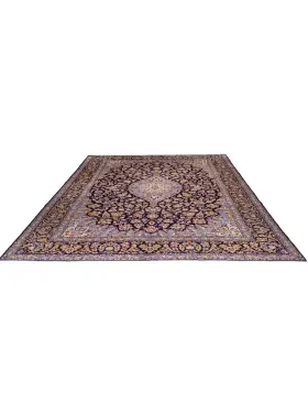 Blå Persien Kashan Patina  435 x 307 cm