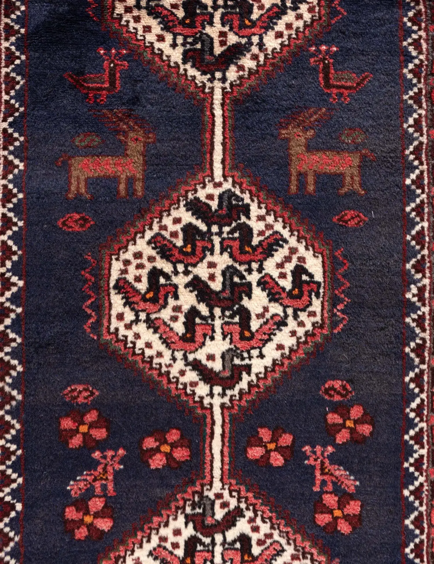 Azul Persa Balooch Patina 290 x 107 cm - Alfombra única hecha a mano