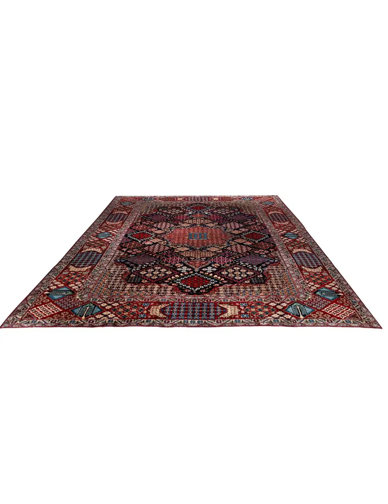 Blauw Perzië Kashan Patina 388 x 280 cm - Uniek handgemaakt tapijt