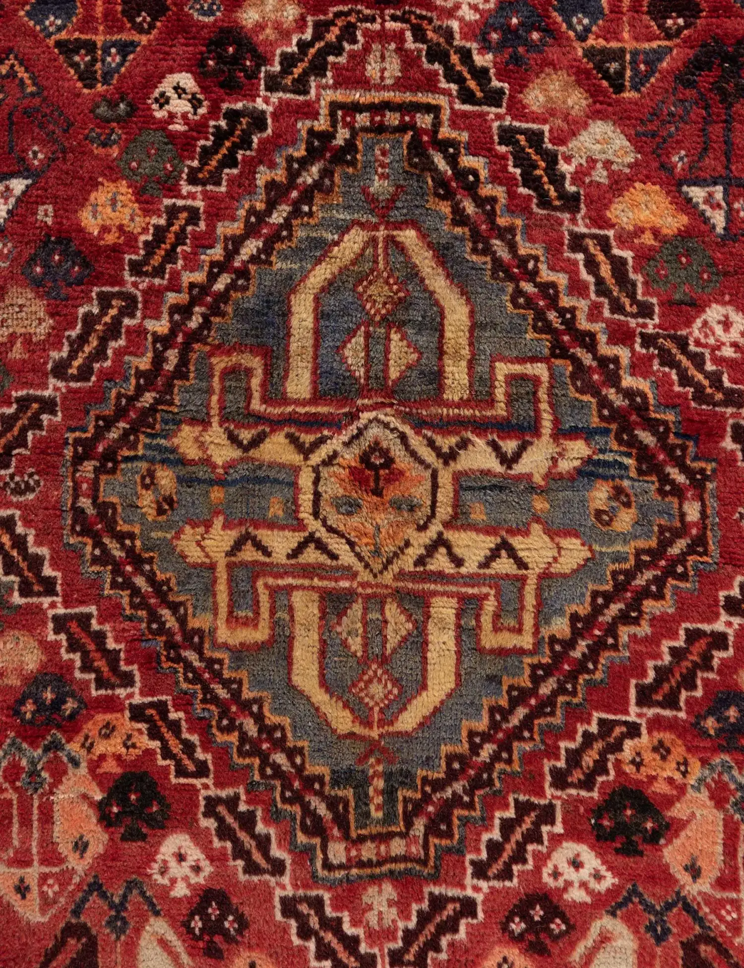 Röda Persien Shiraz Patina 162 x 123 cm - Unik handgjord matta