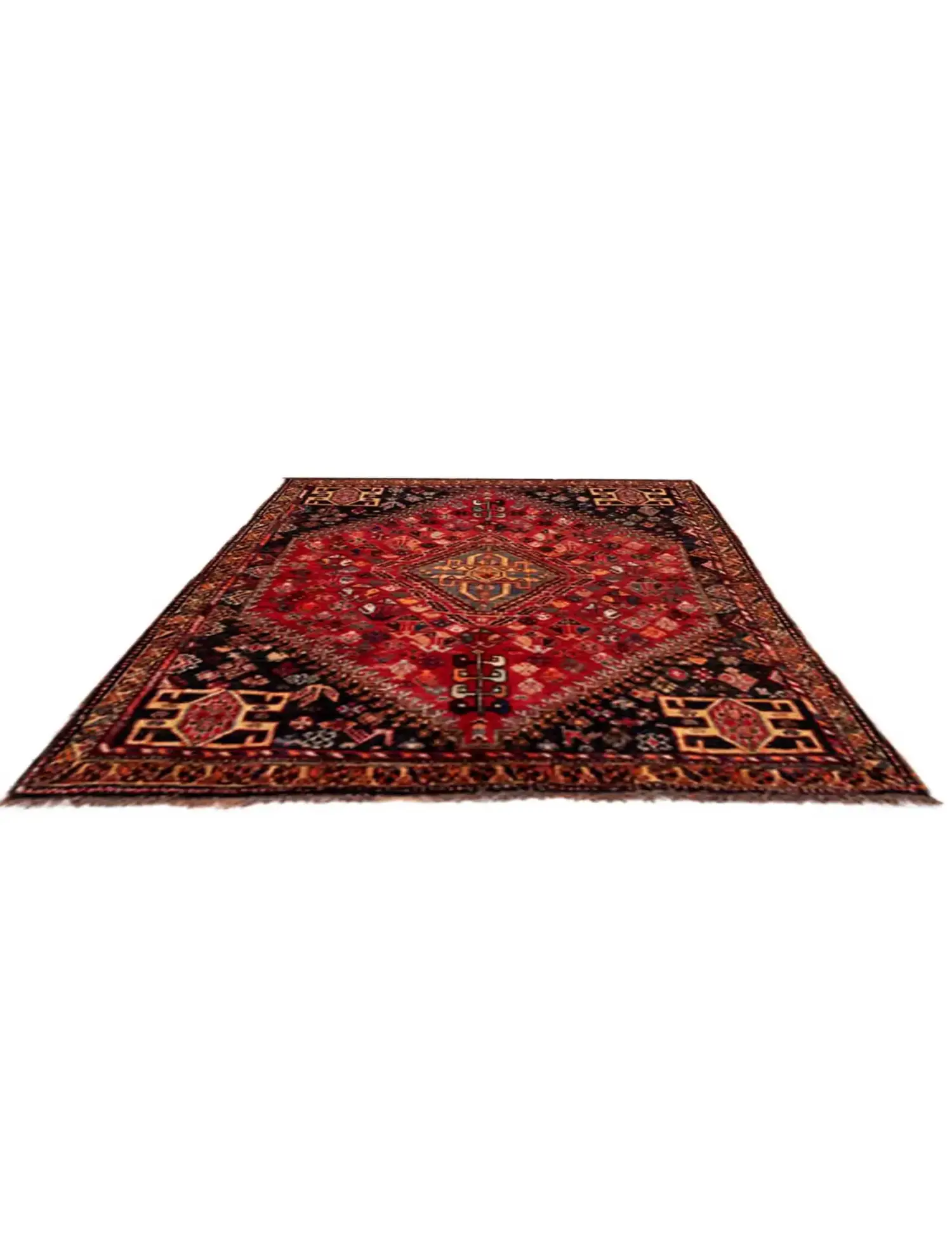 Röda Persien Shiraz Patina 162 x 123 cm - Unik handgjord matta