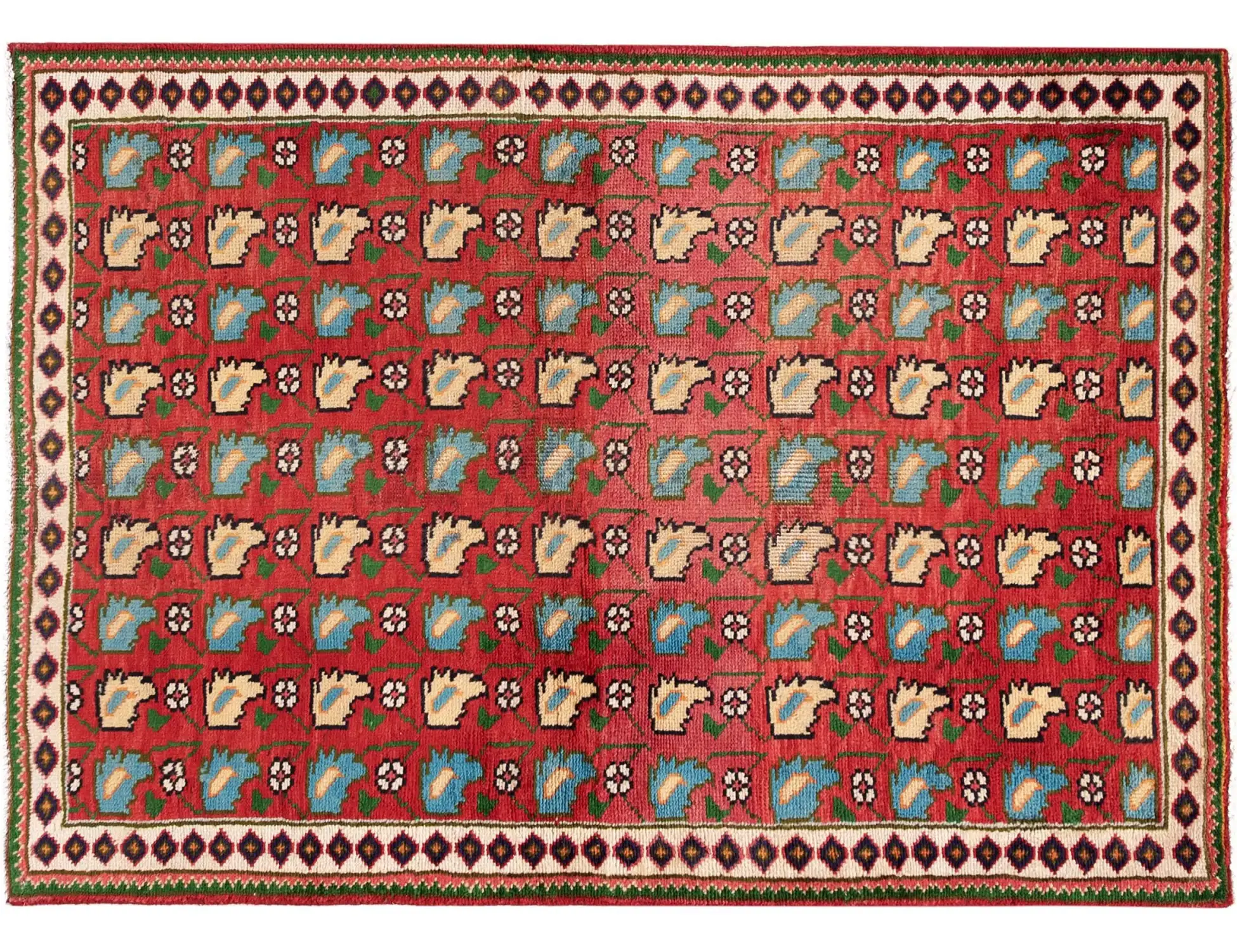 Rød persia Hamadan Patina  150 x 96 cm - Unikt håndlaget teppe